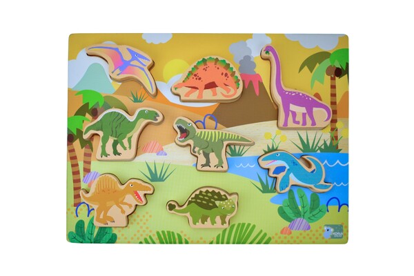 WOODEN CHUNKY DINOSAUR PUZZLE