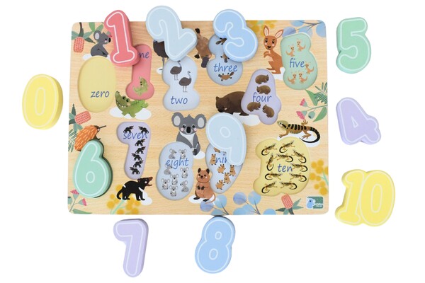 BUSH BUDDIES NUMBER 0-10 CHUNKY PUZZLE