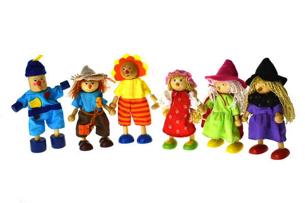PRICE FOR 6 ASSORTED WIZARD OF OZ FLEXI DOLL 
