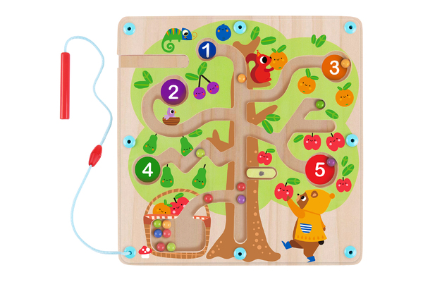 MAGNETIC COUNTING FRUIT BALL MAZE TREE