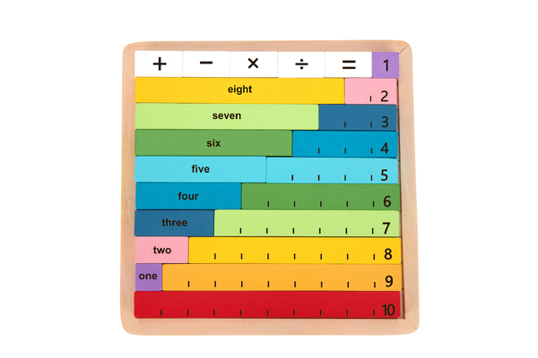 MATHS LEARNING RODS COUNTING GAME BOARD