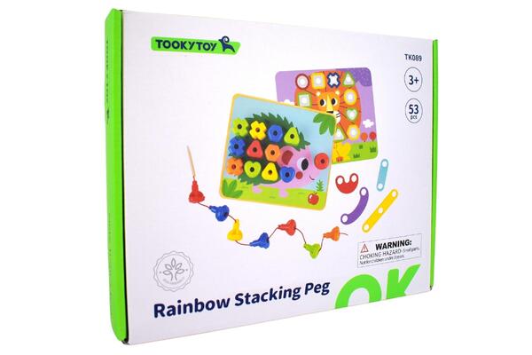 RAINBOW STACKING PEGS 