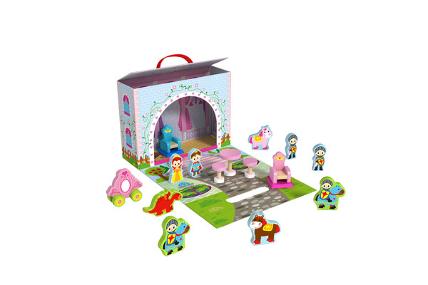 PRINCESS WOODEN STORY BOX TRAVEL SET