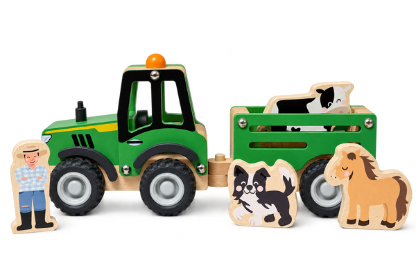 BUSH BUDDIES FARM TRACTOR WITH ANIMALS
